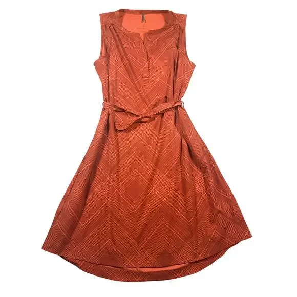 Royal Robbins Spotless Traveler Tank Dress Orange Stretch Lightweight Dress - Picture 4 of 10